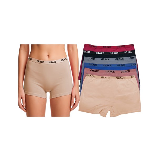 Paquete Con 6 Boxers De Algodón a la Cintura Tatys Fashion Con 6 Colores Diferentes