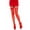 Red, variant on Women’s Sheer Thigh Highs with Lace Top, Black, One Size