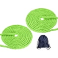 thumbnail image 1 of Unique Bargains 1/2'x16' Natural Twisted Cotton Rope 3 Strand Soft Craft Rope with Drawstring Bag Fluorescent Green 2 Pack, 1 of 6