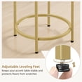 thumbnail image 6 of Yaheetech Round Glass Top Bedside Table End Table Accent Table with Metal Frame, Gold, 6 of 9