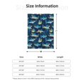 thumbnail image 4 of Throw Blanket for Couch Sofa and Bed, Cartoon Surfer Sharks Super Soft Plush Throw Blanket, Fuzzy Cuteness Comfy Warm Washable Flannel Blanket & Throws for All Season 60"x50", 4 of 5
