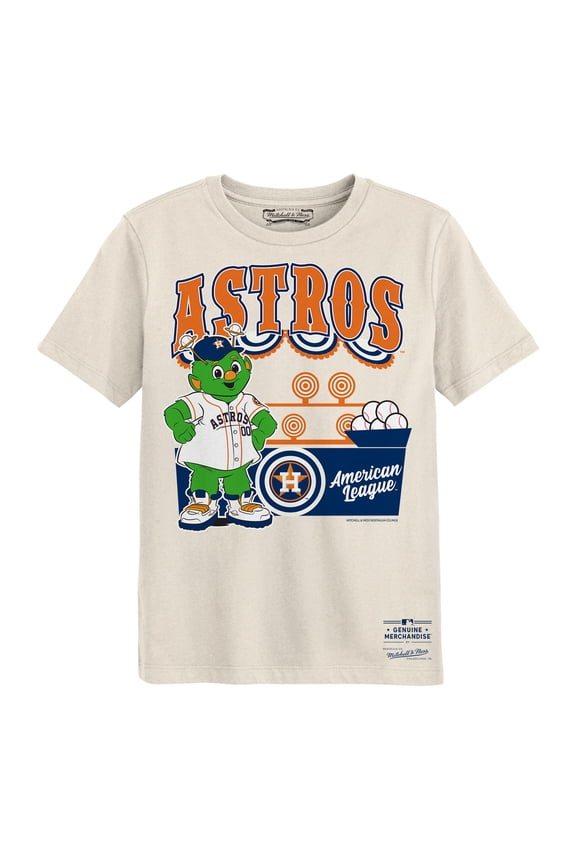 Preschool Mitchell & Ness  Cream Houston Astros Step Back Up T-Shirt