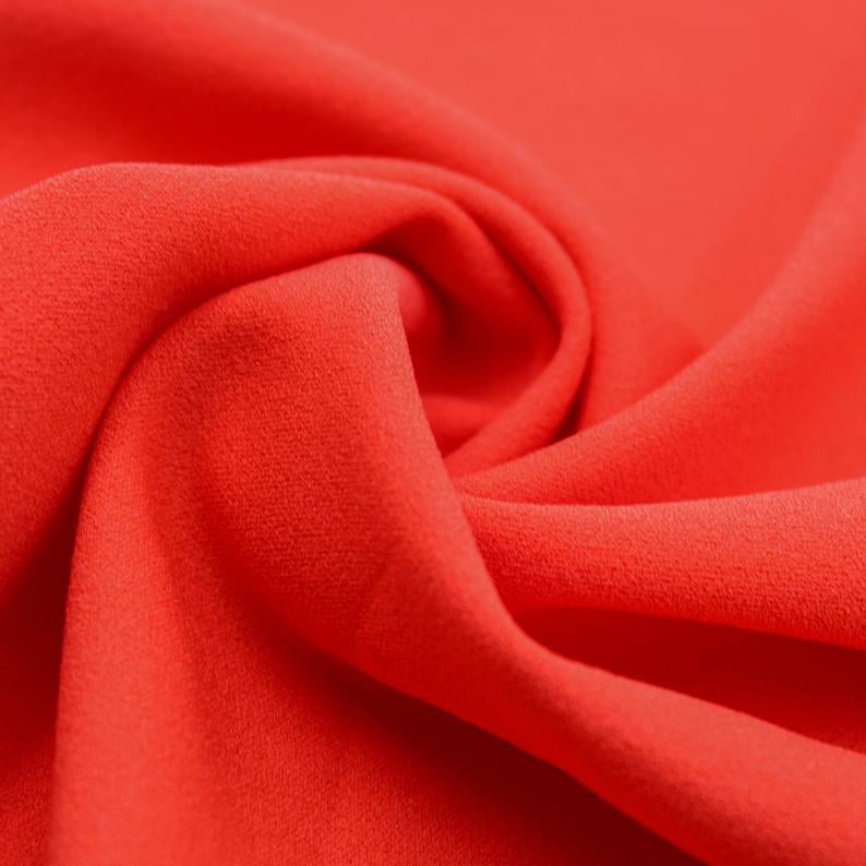Red Brown Scuba Crepe Techno Knit Fabric by the Yard-Style 702