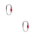 thumbnail image 1 of Yuarrent Accesorio de mosquetón de seguridad, equipo de protección resistente, accesorios de escalada en roca simples en forma de O, Rojo 2piezas, 1 of 6