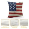 thumbnail image 4 of YINGXI  American Flag Red White Blue Throw Pillow Covers 18x18in, 4 of 5
