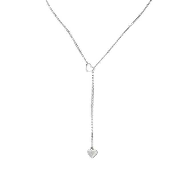 Collar HUOGUO Beauty Charm de acero inoxidable con tres corazones