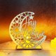 thumbnail image 2 of Wooden Crafts Ornament Lamp Middle East Festival Eid Decorative Lamp Moon LED Decorative Lamps, L, 2 of 5