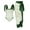Green, variant on WREESH Womens One Piece Swimsuits Beach Cover Ups Vintage Printed Swimwear Conservative Swimwear Printed Beach Skirt Set Sleeveless Bathing Suits Green