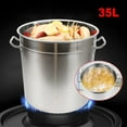 thumbnail image 2 of Large Stock Pot Restaurant Kitchen Soup Big Cooking with Lid Stainless Steel 35L, 2 of 12