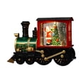 thumbnail image 1 of Adorno navideño, colección de decoración de estatua de tren iluminada, decoración de tren de Navidad Vintage, globo de nieve para sala de estar, escritorio Chico rojo, 1 of 8