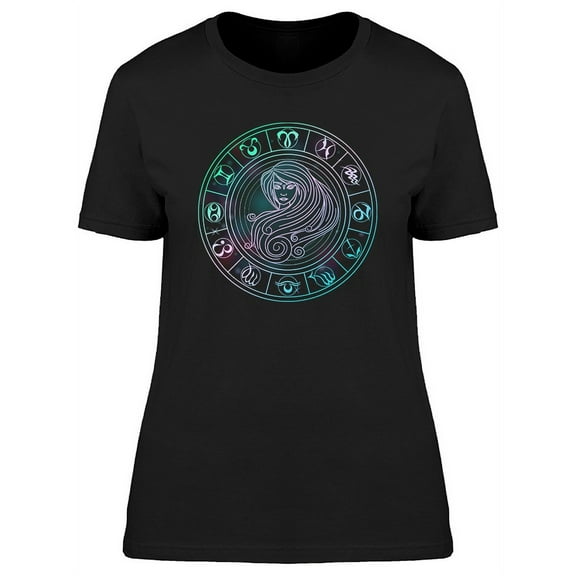 Virgo Zodiac Circle Graphic Tee Women's -Image by Shutterstock