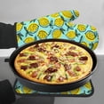 thumbnail image 7 of Xecao Lemon1 Pattern Oven Mitts and Pot Holders Sets Heat Resistant Silicone Oven Mittens Extra Thicken Long Kitchen Cotton Oven Glove for Cooking, 7 of 7