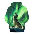 thumbnail image 3 of Rebaike Wolf Hoodie for Men Dark Forest Animal Graphic Sweatshirts, 3 of 8