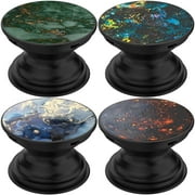 (4 Pack) Cell Phone Grip Stand (Not for Popsockets) - Black Marble Gold Blue Green
