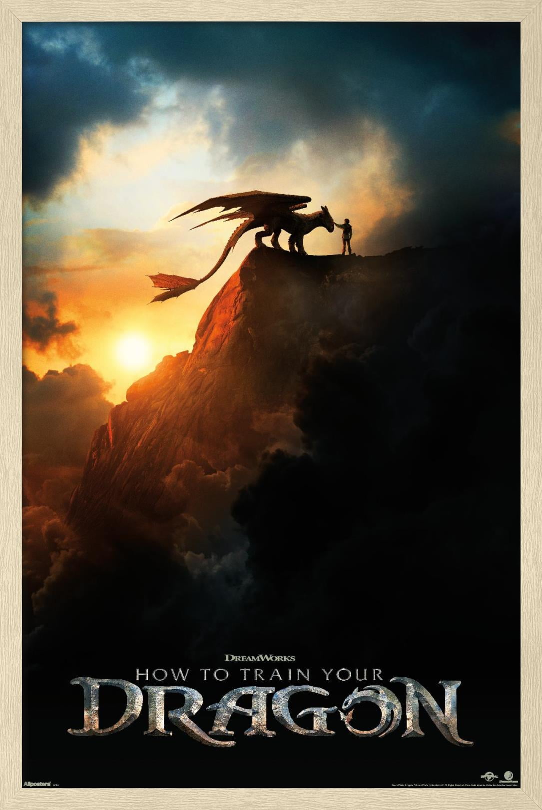 How To Train Your Dragon (2025) - Teaser One Sheet Wall Poster, 22.375" x 34" Framed