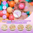 thumbnail image 2 of Ball Pit Balls For  Plastic Playballs Soft Pastel Pelotas Cream Pink+orange+green 100, 2 of 9