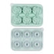thumbnail image 2 of Bandeja de cubitos de hielo de rosa con tapa - molde de silicona en forma de rosa de 1,65 pulgadas para whisky, cócteles, café y agua - rosa, verde, gris, 2 of 9