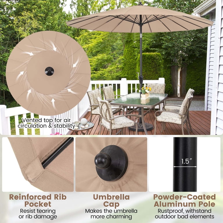 7.5 ft orange patio umbrella SAFAVIEH Outdoor Naima Valance 7.5 ft Square Umbrella