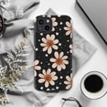 thumbnail image 6 of Halloween Pumpkin Daisy Phone Case, Black Background with Jack-o'-Lantern Flowers and Stars, Cute Spooky Protective iPhone Cover for iPhone 17 16 15 14 13 12 11 Plus Pro Plus Mini, 6 of 6