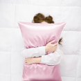 thumbnail image 3 of CHAO Funda de almohada de satén para cabello y piel, paquete de 2, fundas de almohada de tamaño estándar, estilo 25, 3 of 5