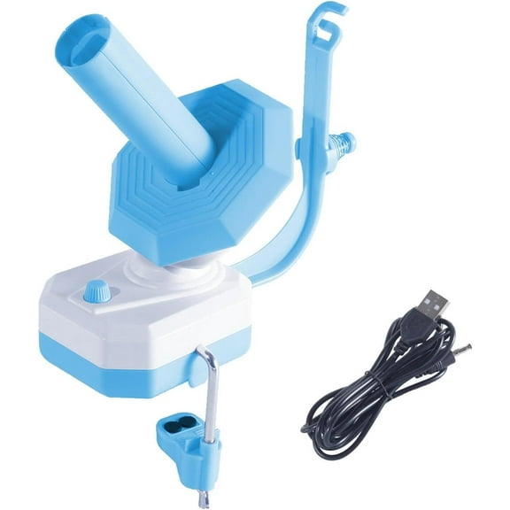 LQQBOX Yarn Winder, Electric Yarn Ball Winders,10oz Large Automatic Winder for Crocheting and Knitting,The Helper for Knitting Enthusiast (Blue)