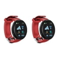 thumbnail image 2 of Reloj inteligente Methold de plástico 1,3 pulgadas redondo recargable compatible Rojo 2piezas, 2 of 5