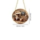 thumbnail image 3 of Juego de café artístico, disco plano 2D, decoración para fotos, accesorios colgantes, carrito de metal con ruedas, base de madera, diseño de 2 niveles, plegable, portátil, impresión de alta, 3 of 7