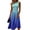 Blue, variant on Women's Ombre Tunic Dress, Sleeveless Gradient A-Line Midi Dresses, Elegant Ruched High Waist Wedding Guest Cocktail Party Gown