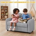 thumbnail image 5 of Furnibear Toddler Chair 2 Seat Kids Sofa Toddler Sofa Couch with Soft Teddy Fleece Upholstery and, 5 of 10