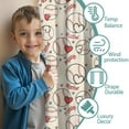 thumbnail image 3 of Blackout Kids Curtains,Baseball Heart Pattern Childrens Insulated Curtains Set Of 2,Bedroom Essentials,Toddler Room Decor 52"x63", 3 of 5