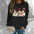 thumbnail image 2 of Valentines Day Sweatshirts for Women 2026 Funny Love Heart Graphic Crewneck Pullover Cute Holiday Long Sleeve Sweatshirt Black L, 2 of 5