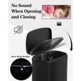 thumbnail image 6 of XF XINFENG 13 Gallon Step Trash Can with Lid, 50 Liter Stainless Steel Pedal Garbage Bin with Removable Inner Bucket for Kitchen Office Bedroom, Black, 6 of 8