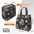 thumbnail image 3 of Pioneer Flower Floral Print Pattern Insulated Lunch Bag for Women & Adults,Large Portable Soft Cooler Lunch Bag,Thermal Food Storage Tote with Pearl Cotton,8.66L,8.75x5.75x9.5 Inch, 3 of 6
