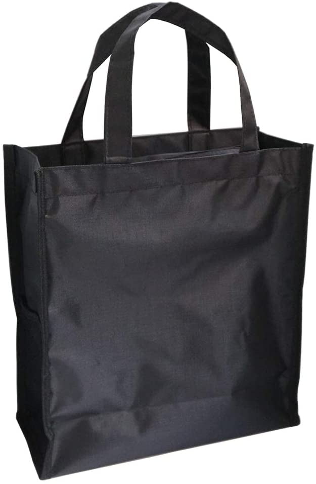 Black Music Bag Handbag Waterproof Oxford Cloth Music Clef Piano Key Pattern For Learning Shopping Travel 