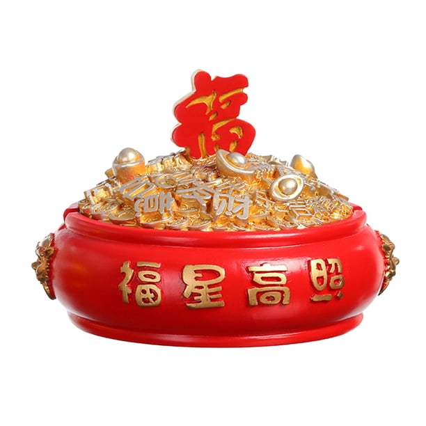 Original cenicero para cigarrillos que atrae la prosperidad, ideal para decorar el hogar o la oficina. Rojo A