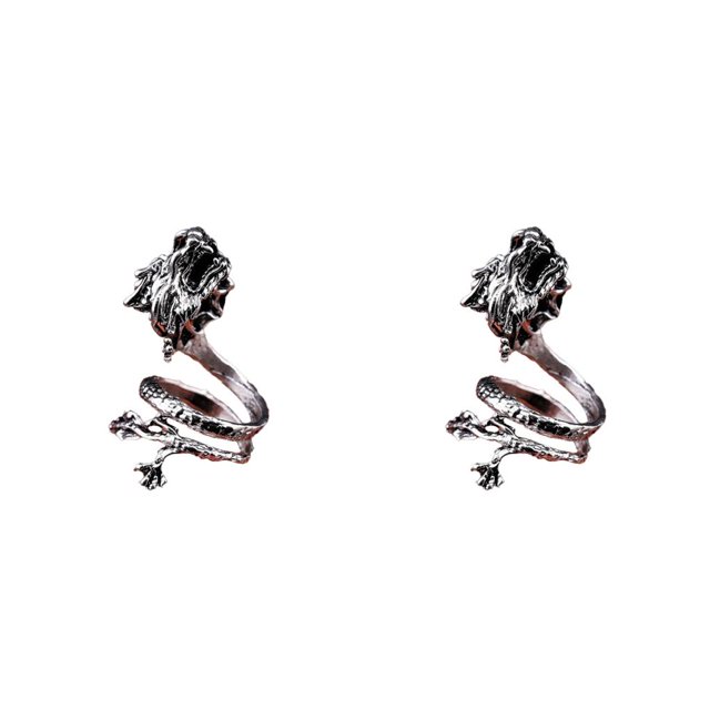 Qarigey Adjustable Size Rings Student Trend Men Alloy Ring Holiday Opening Stereoscopic Jewelry Party Supply Accessories Daily Como se muestra 2piezas
