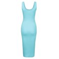 thumbnail image 3 of Doublju Women's Sleeveless Bodycon High Split Tank Midi Dress Shirring Details Dress, 3 of 4