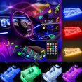 sunva Car LED Strip AIF4 Light Interior, Sound Active 48 LEDs