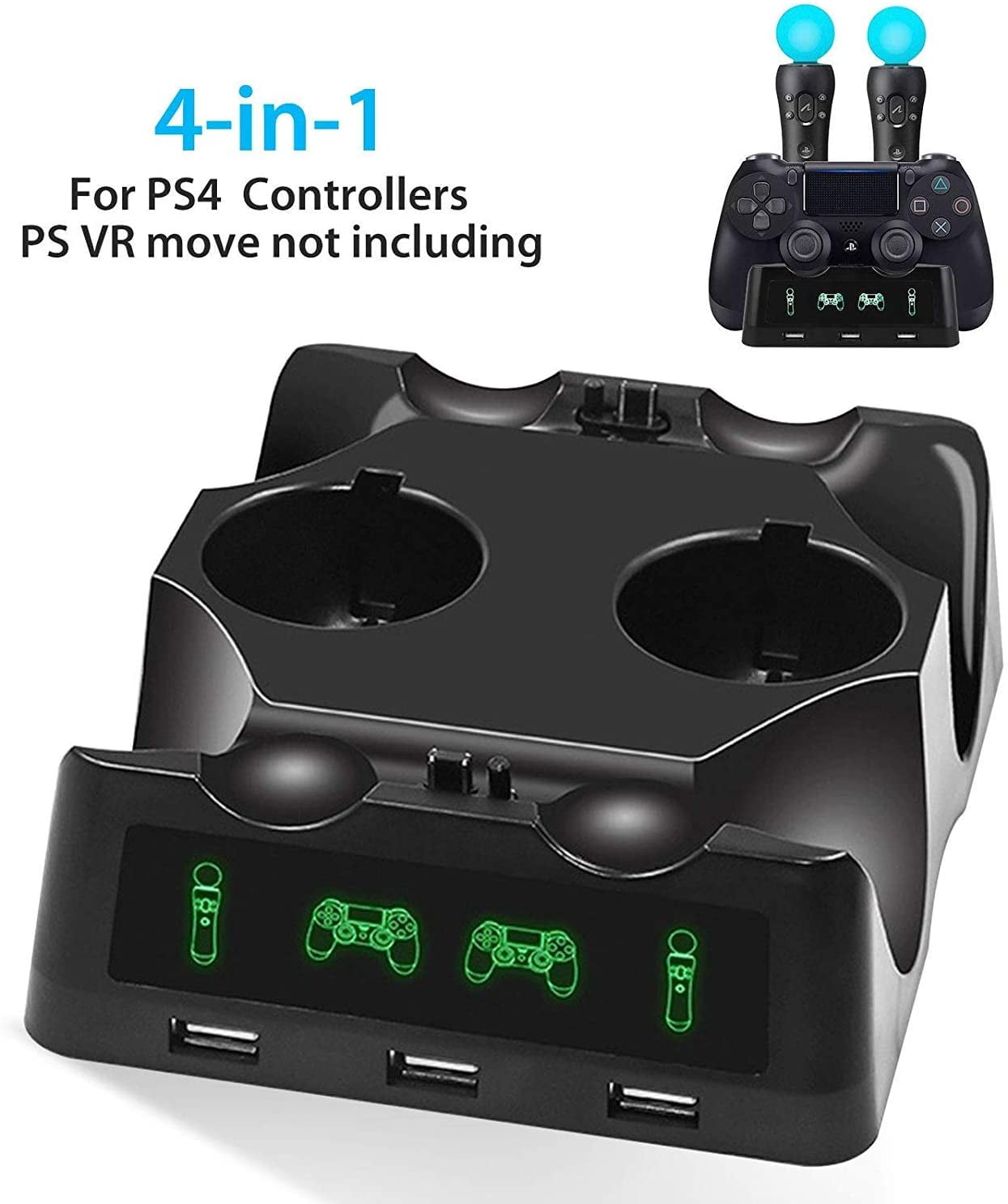 4 In 1 Ps4 Controller Charger Quad Charger For Ps4 Move Controller And Vr Charging Station Charging Station For Playstation 4 Accessories Walmart Com Walmart Com 4 In 1 Ps4 Controller Charger Quad Charger For Ps4 Move Controller And Vr Charging Station Charging Station For Playstation 4 Accessories Walmart Com Walmart Com