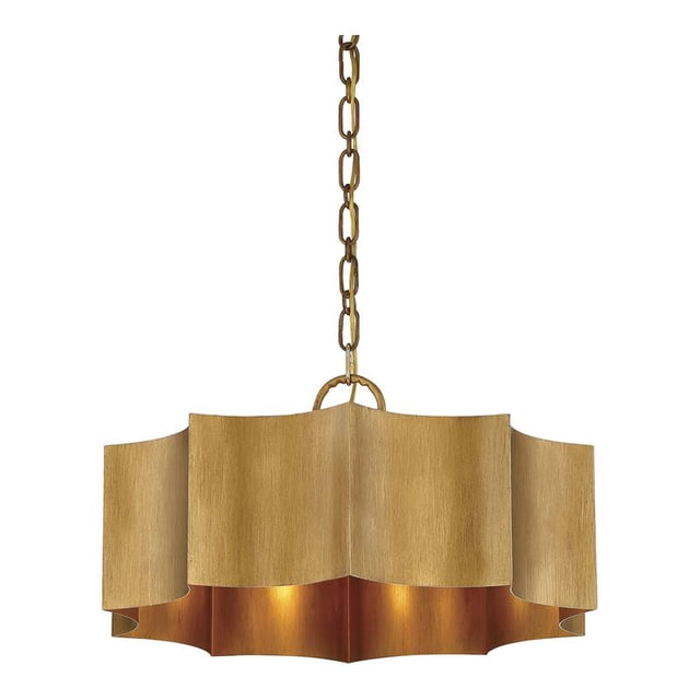 Savoy House Shelby 3 Lights Transitional Metal Pendant in Gold Patina