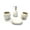 White, variant on Empire Home Marble 4-Piece Bathroom Accessory Ceramic Set - Lotion Dispenser/Tumbler / Toothbrush Holder/Soap Dish