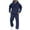 02Navy, variant on Dwelliawo Men's Tracksuit 2 Piece Hoodie and Sweatpants Solid Color Relaxed Fit Hoodie Joggers Sport Pant Set Sweat Winter Suit with Pockets Black L
