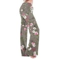 thumbnail image 2 of Edvintorg Women's Casual Loose Wide Leg Pants Harajuku Fashion Flower Print High Waist Pants Summer Wide Leg Long Lounge Pant With Pocket On Clearance, 2 of 6
