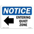 thumbnail image 1 of SignMission OS-NS-P-710-L-12093 Panneau de Signalisation - Entrée Zone Calme-Flèche Gauche, 1 of 1