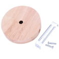 thumbnail image 4 of 2X Lamp Base Concise Style Modern Ceiling Plate Wooden Ceiling Holder E27 Lamp Fitting Chandelier Base, 4 of 5