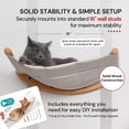 thumbnail image 6 of Cat Wall Hammock Mounted Bed For Large Cats, Holds Up To 35 Lbs, 6 of 9