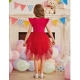 thumbnail image 5 of Oudiya Toddler Tutu Dress Little Girls Irregular Tulle Princess Birthday Party Formal Dresses, 4-8Y, 5 of 8