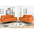 thumbnail image 3 of US Pride Furniture  Monahan Velvet 2PC Living Room Sets Sofa Loveseat Orange, 3 of 9