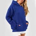 thumbnail image 5 of Women's Long Sleeve Hoodie Pullover with Pocket Oversized Streetwear Casual Cotton Sweatshirt for Fall and Winter, 5 of 9