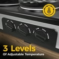 thumbnail image 3 of Sunvivi Small Slow Cooker Triple Food Warmer Buffet Servers with 3 Ceramic Pot 1.5 Quart Crock, Perfect for Parties, Entertaining & Holidays, 3 of 11